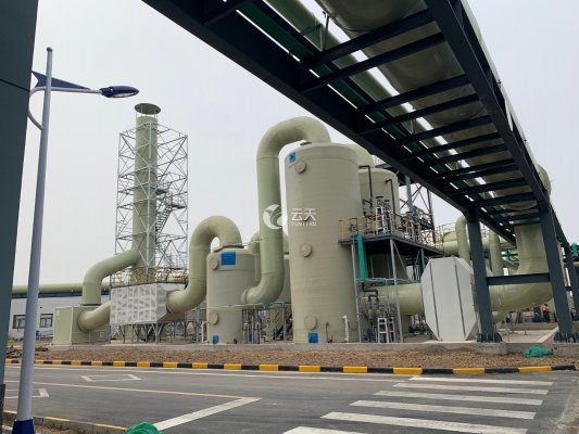 填埋場廢氣處理系統(風管及設備材質:玻璃鋼)